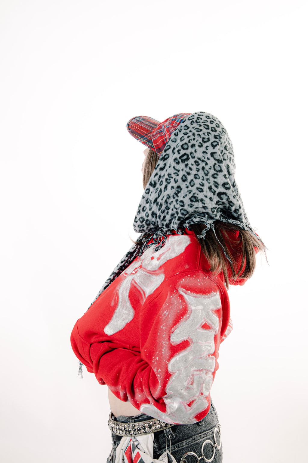 1/1 Red Kalixo Hand-customized Hoodie