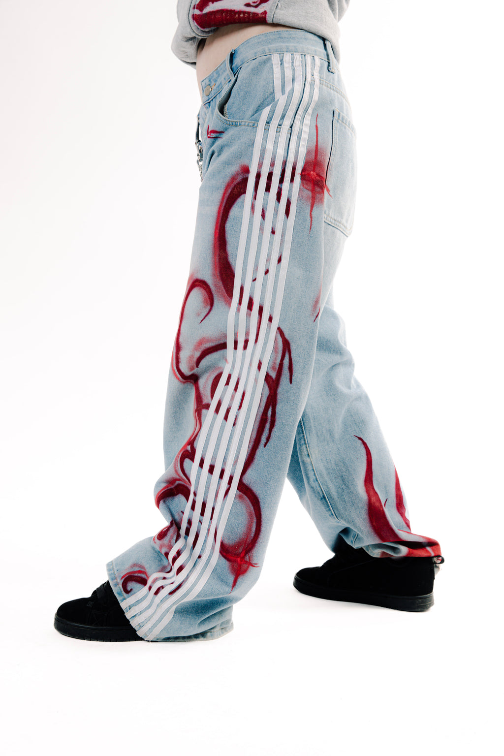 1/1 Red Skelly Jeans