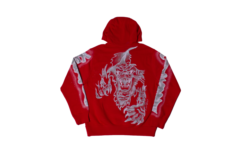 1/1 Red Kalixo Hand-customized Hoodie