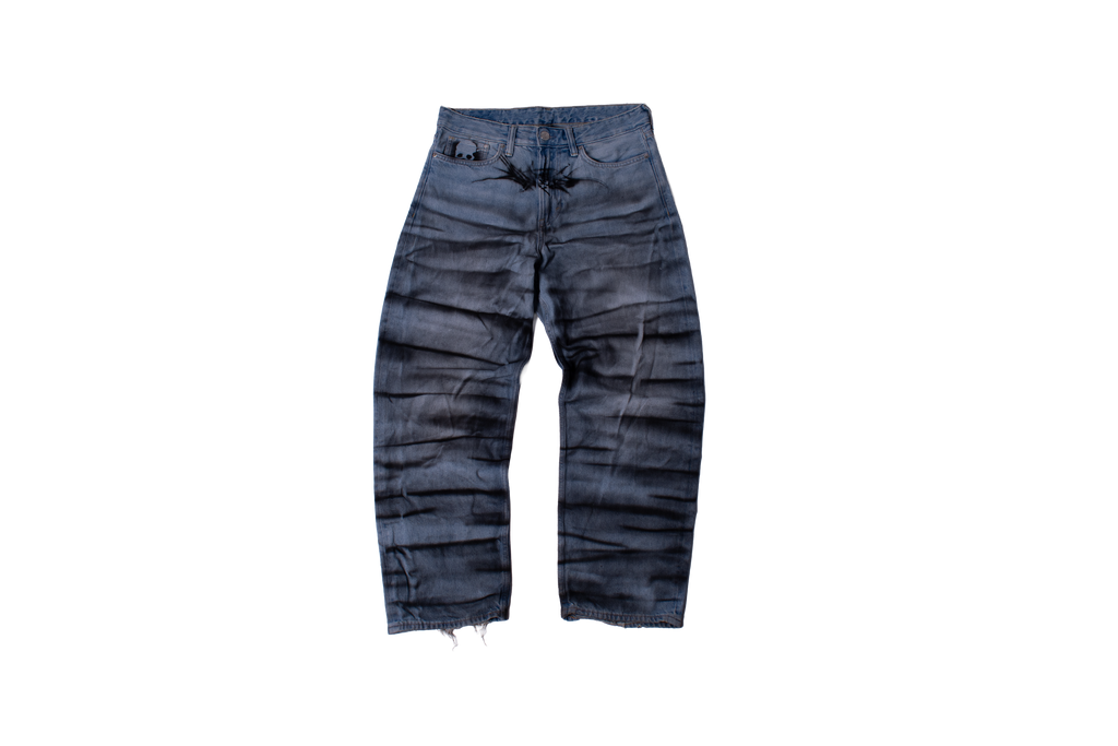 1/1 Black Caligraphy Kalixo Jeans