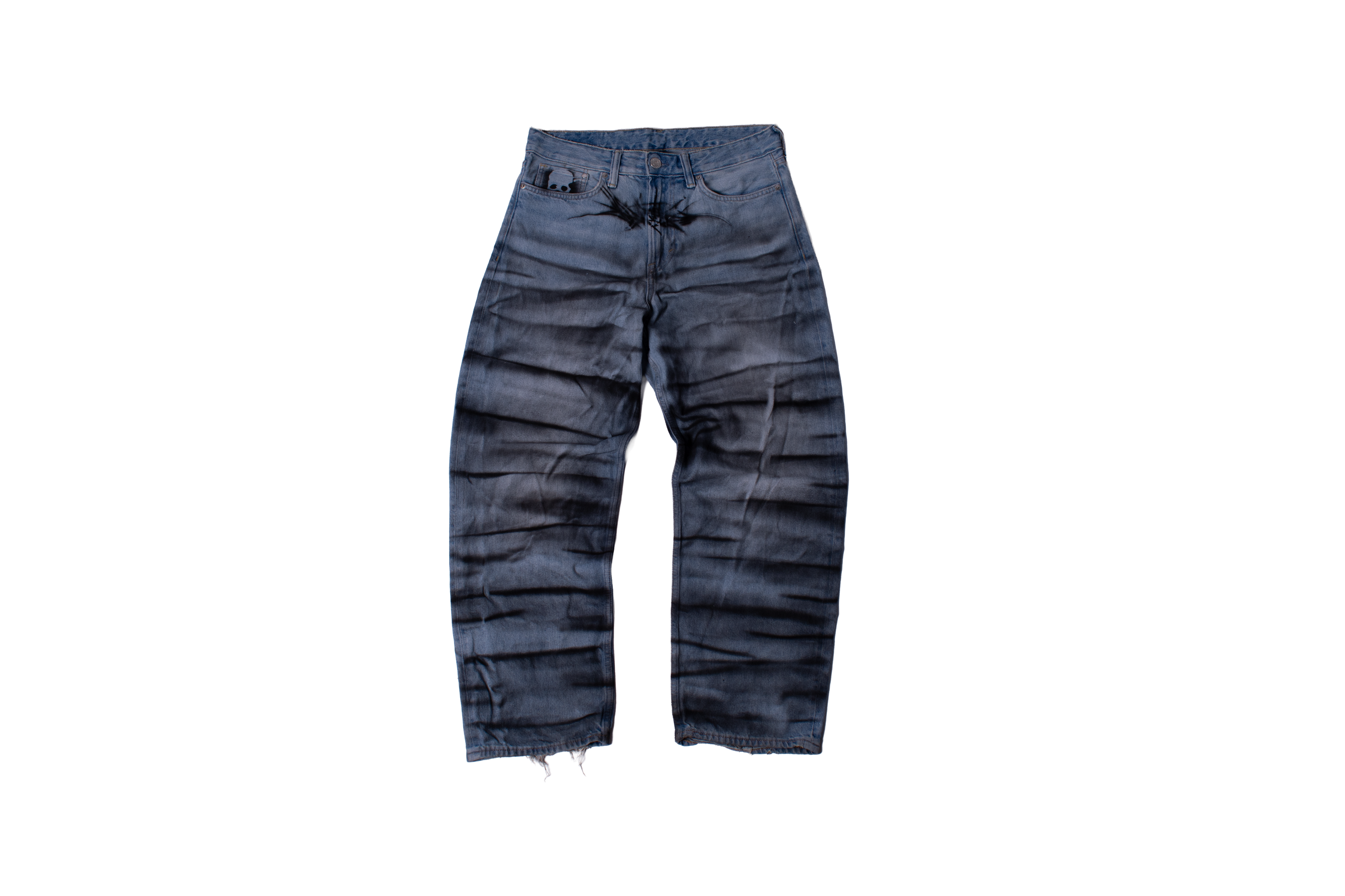 1/1 Black Caligraphy Kalixo Jeans