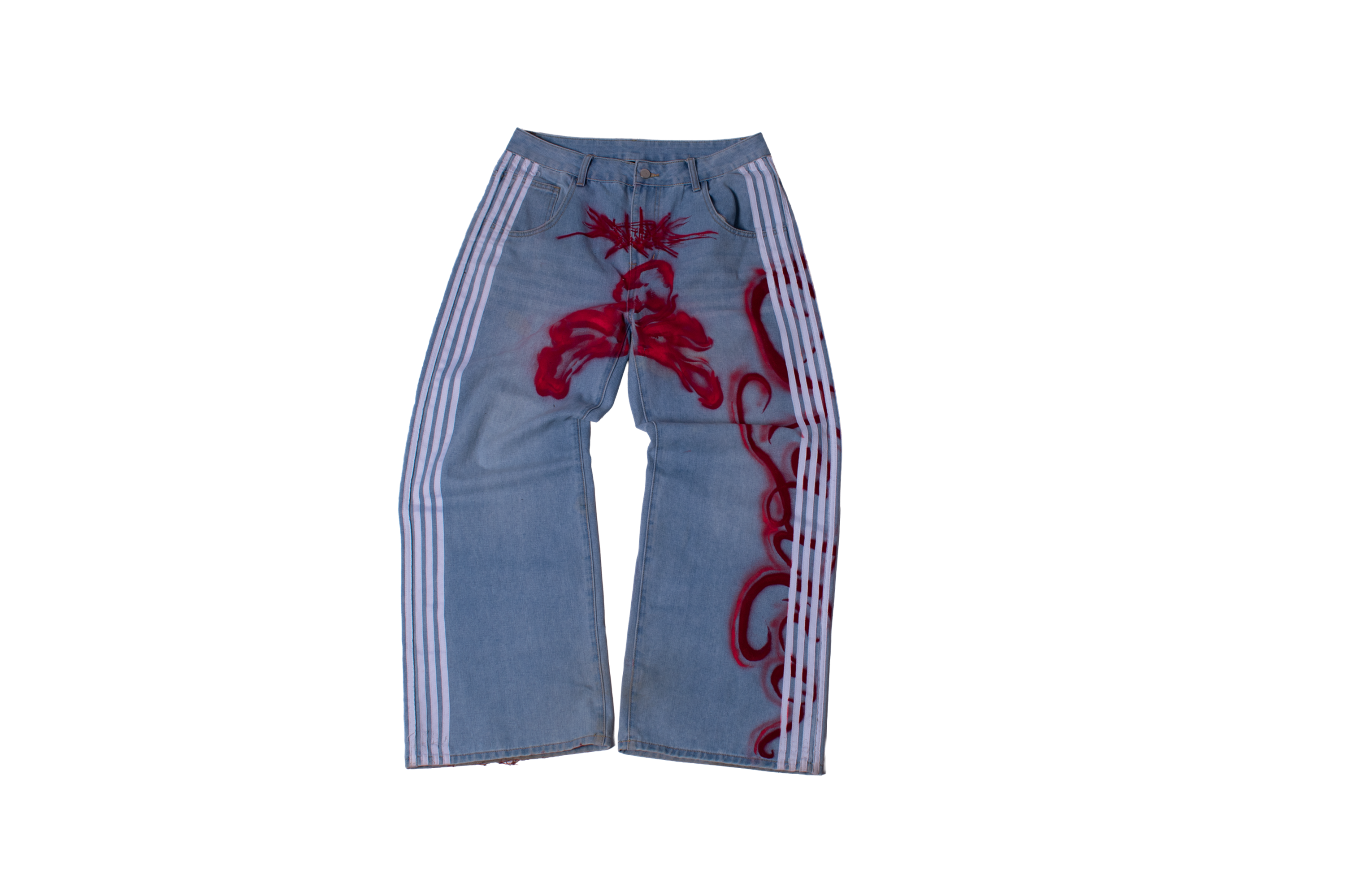 1/1 Red Skelly Jeans