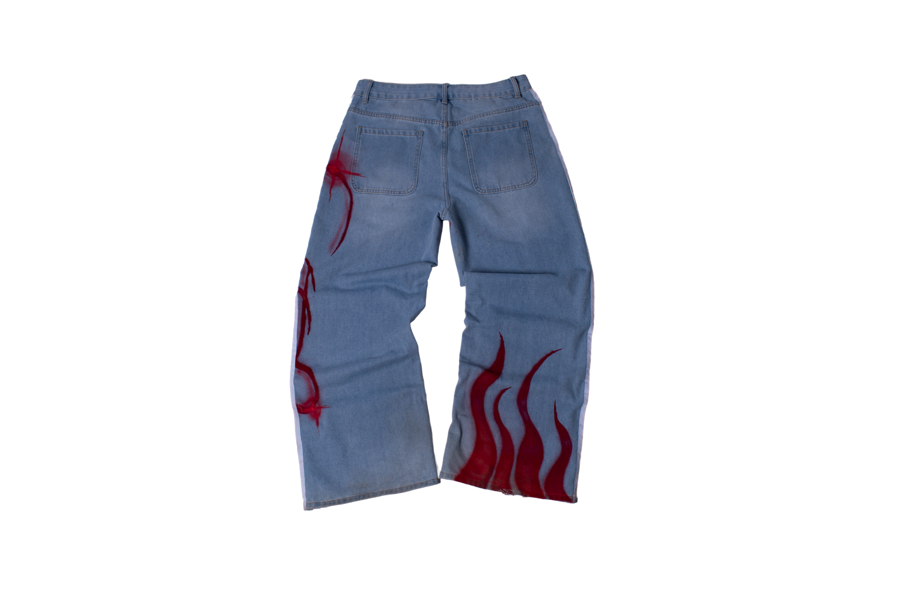 1/1 Red Skelly Jeans