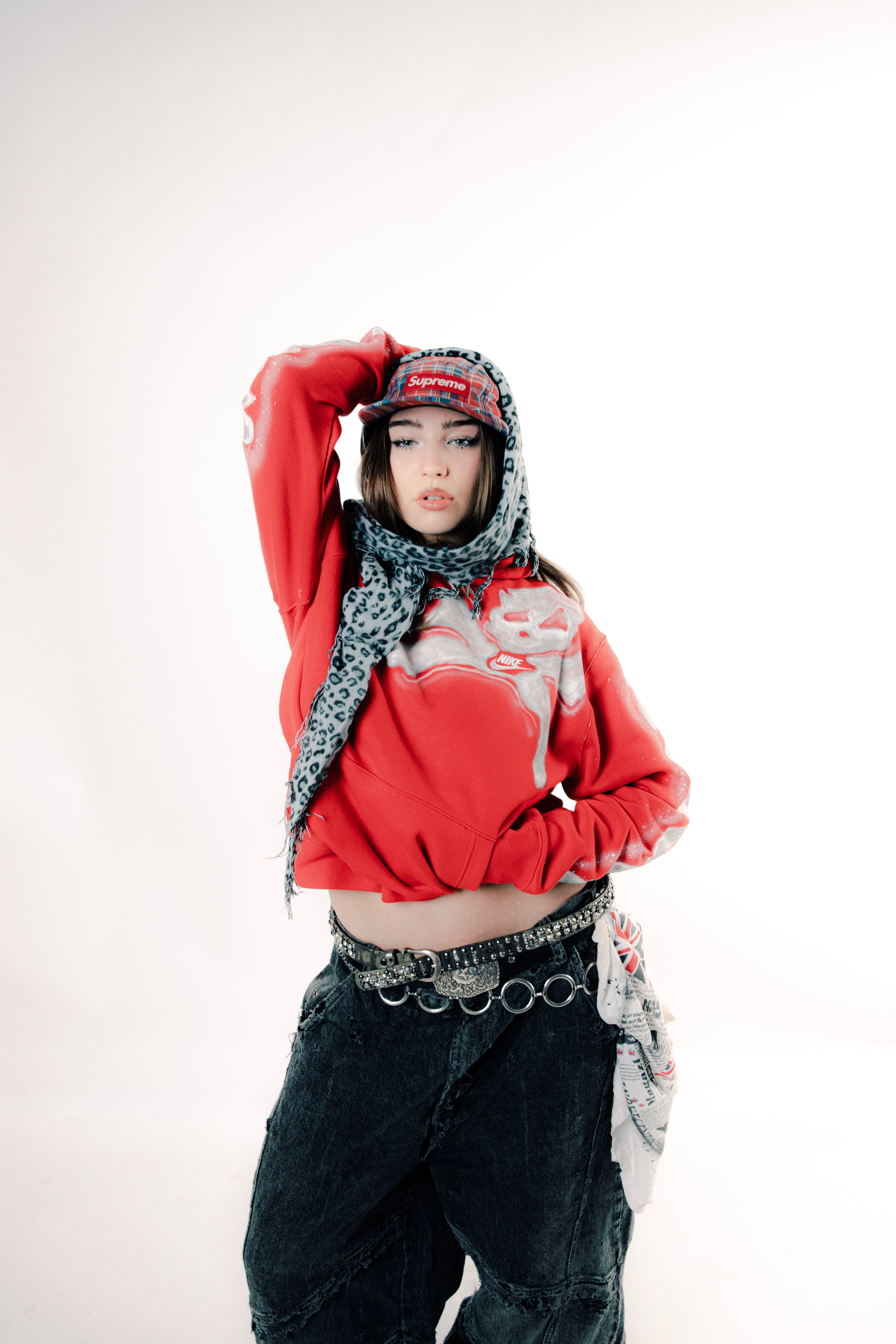 1/1 Red Kalixo Hand-customized Hoodie